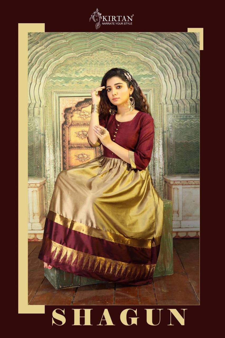 Shagun By Kirtan Silk Kurti Catalog Collection Wholesaler