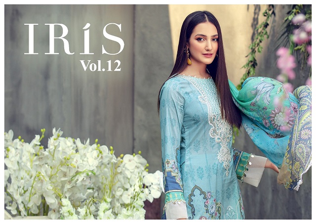 Iris Karachi Vol-12 Pure Cotton Suit