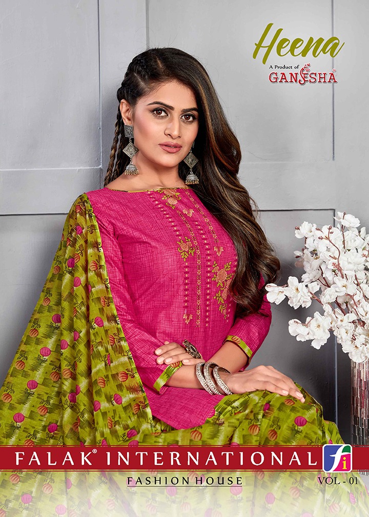 Ganesha Heena Vol 1 Printed Pure Cotton Suit