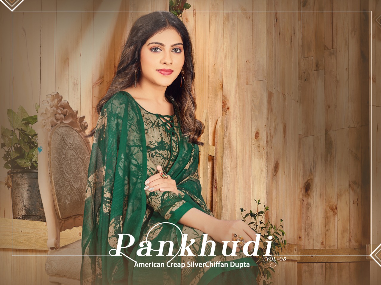 Arishtha Pankhudi Vol 5 American Creap Print Suit