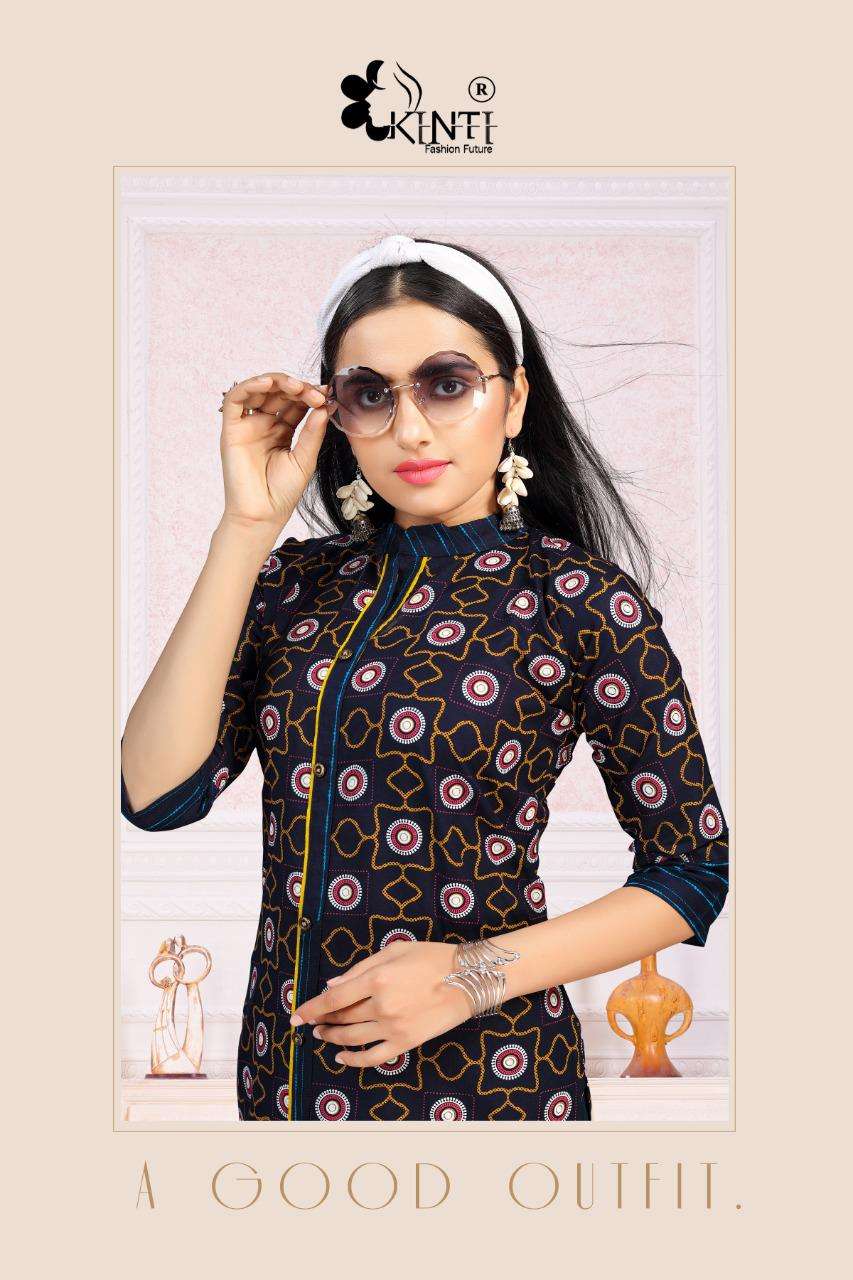 Kinti Crypto Currency Vol-6 Series 601-606 Cotton Kurti With Pant