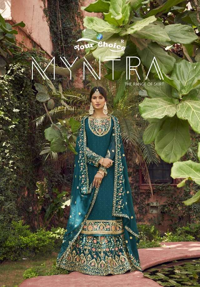 Your Choice Myntra Series 1001-1005 Georgette Skirt Pattern Suits