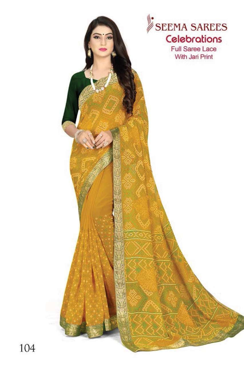 Seema Saree Celebrations Series 101-108 60 Gram Chunari Saree