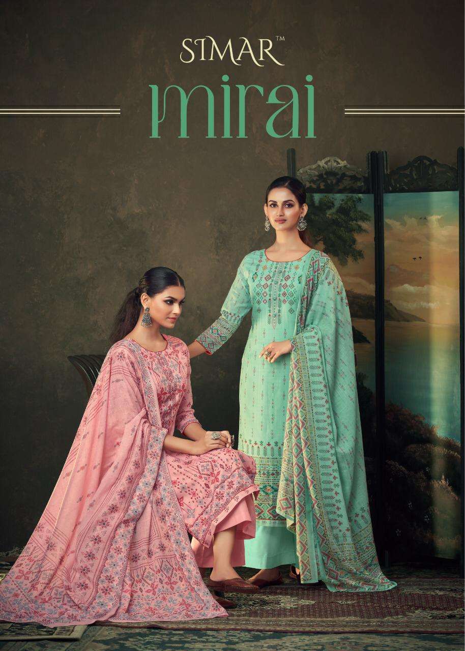 Glossy Mirai Cotton Digital Print With Handwork Salwar Kameez