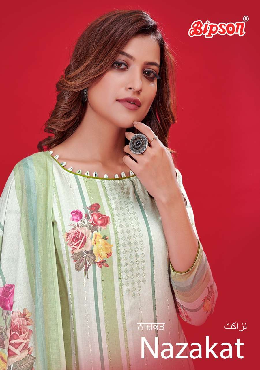 Bipson Nazakat 4 Cotton Lawn Designer Fancy Suits