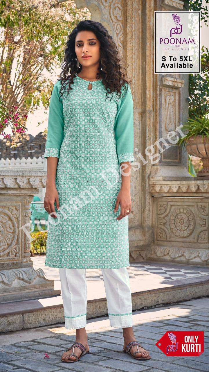 Prisha By Poonam Cotton Slub Big Sizes Ladies Kurtis