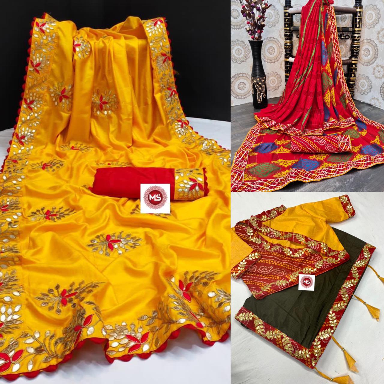 Ms Designer Fancy Combo Saree