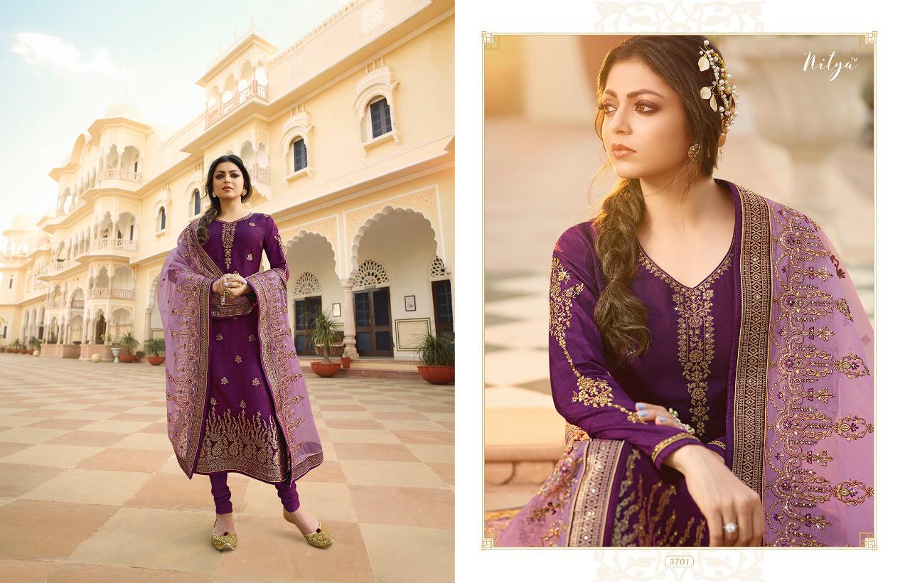 Lt Nitya Vol-137 Designer Jacqaurd Suit