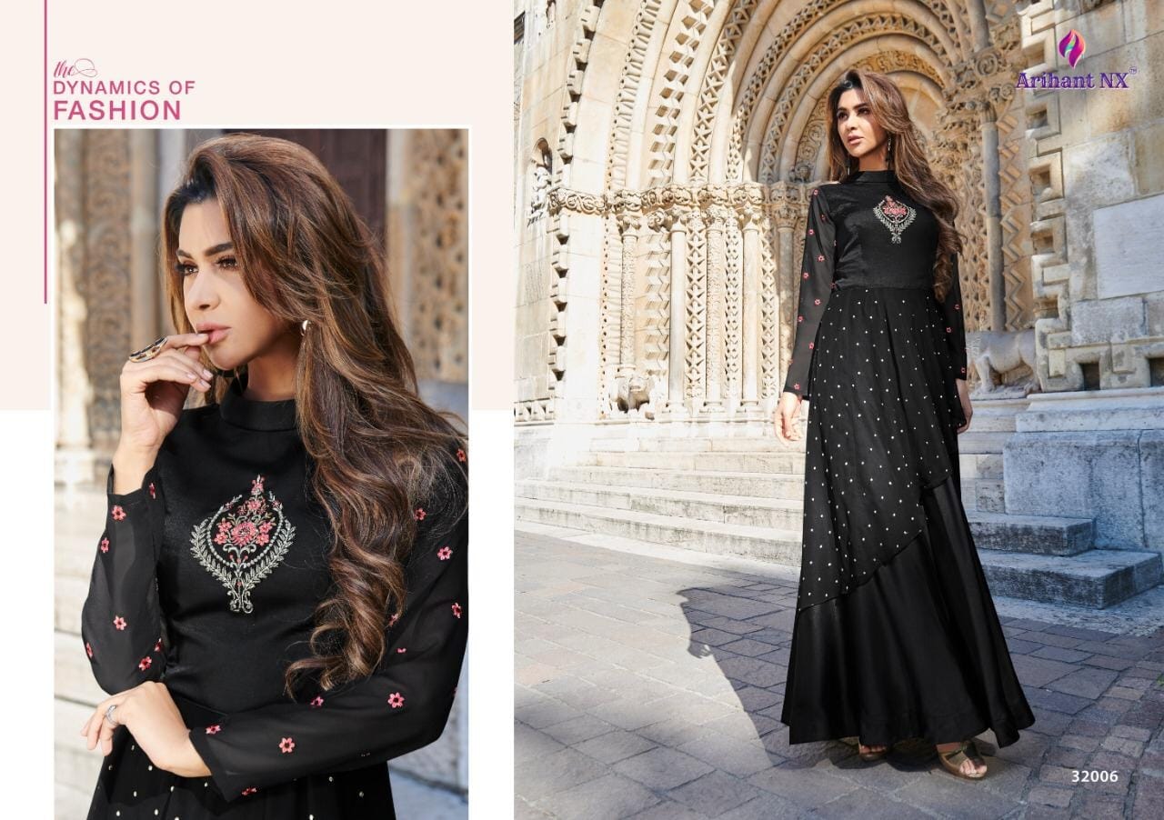 Arihant Nx Florin Designer Silk Satin Gown