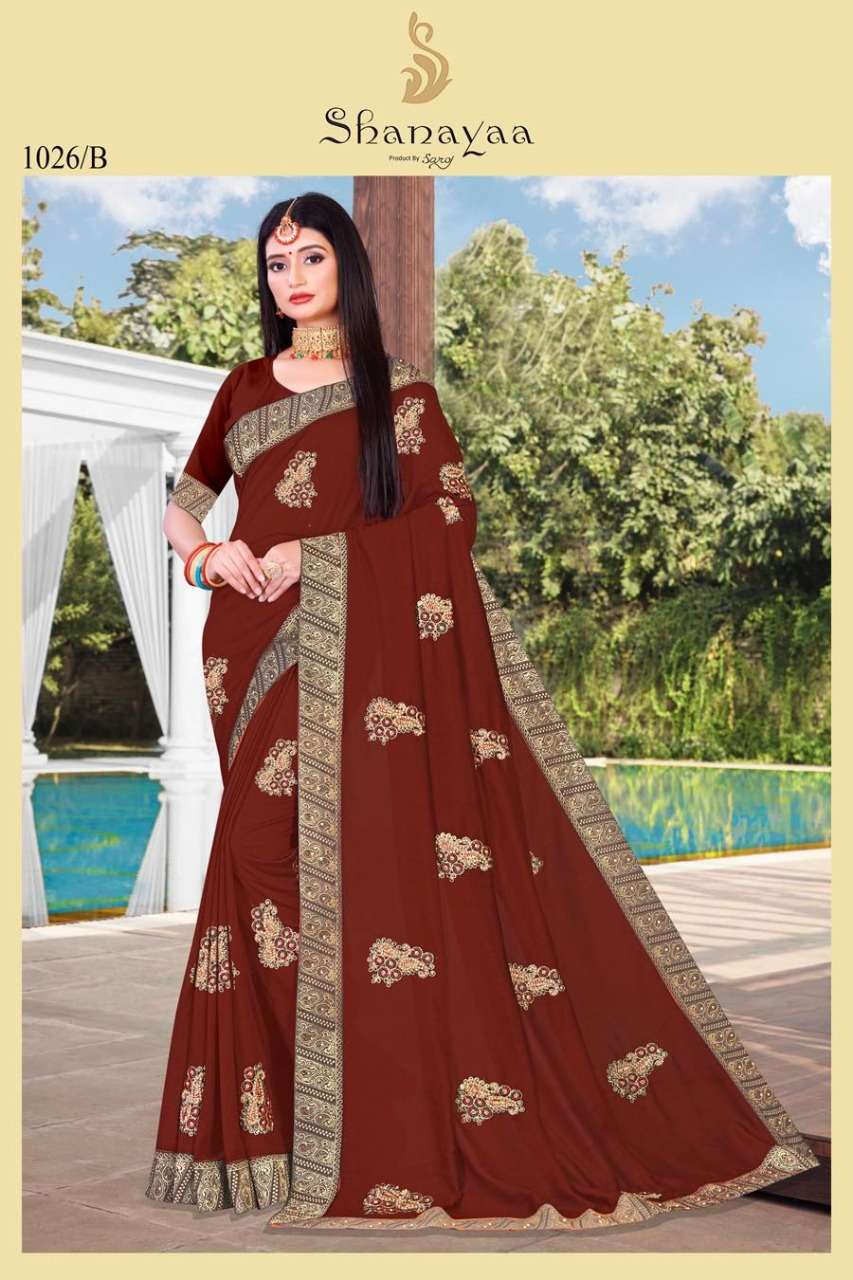 Saroj Shanayaa Series 1026 Vichitra Silk Saree With Embroidery Butta