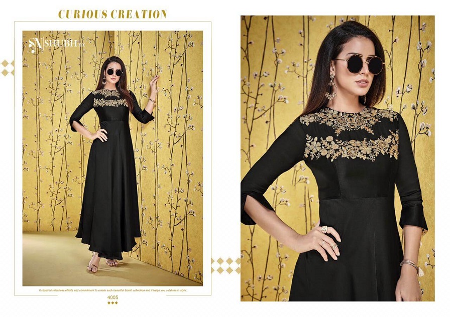 Shubh Nx Afshana Series 4001-4008 Satin Georgette Kurti