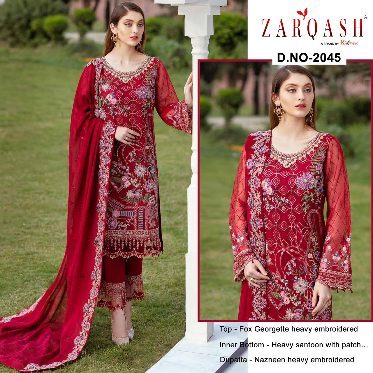 Zarqash Minhal Designer Faux Georgette Suit