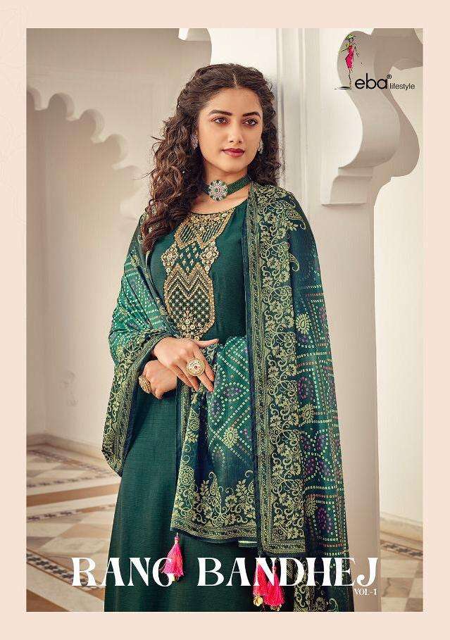 Rang Bandhej By Eba Heavy Chinon Classy Fancy Suits Online Supplier