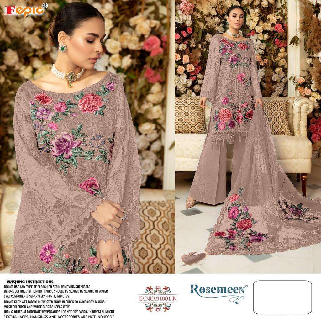 Rosemeen 91001 By Fepic Embroidery Patch Work Pakistani Dresses