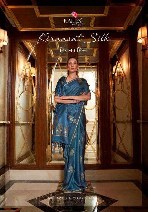 Rajtex Kiraasat Silk 191001-191006 Series Satin Weaving Silk Saree Wholesaler