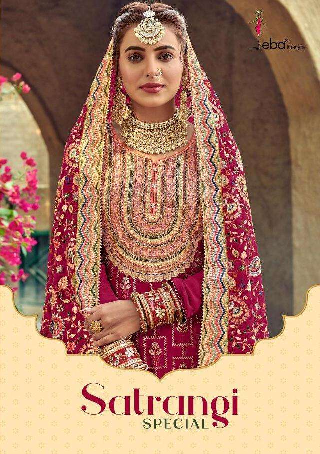 Satrangi Special By Eba Lifestyle Georgette Embroidery Rich Collection Of Suits