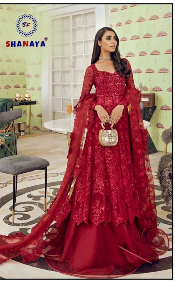 Shanaya Rose Bridal S-59 Designer Butterfly Net Suit