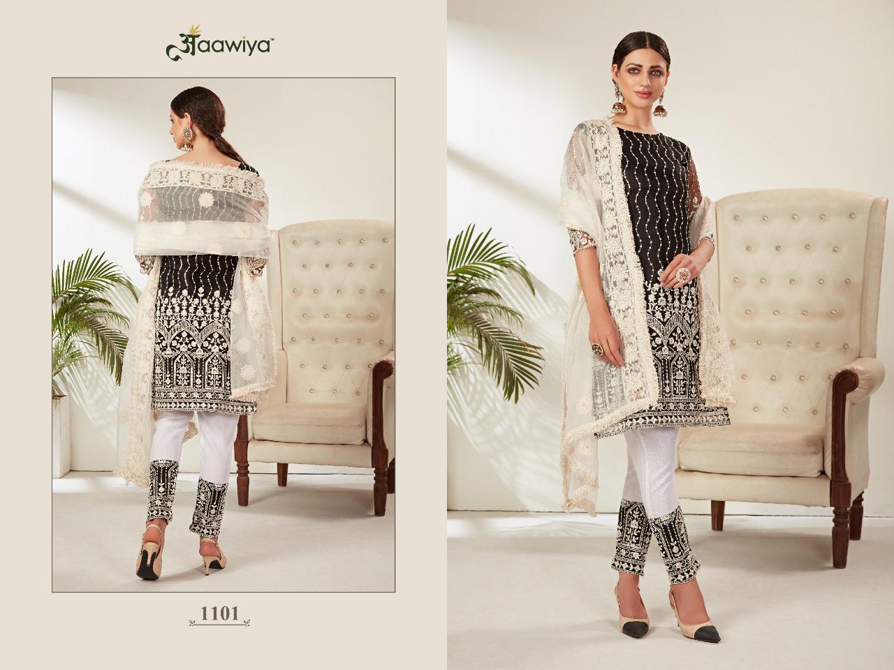 Aawiya Aayat Designer Heavy Butterfly Net Suit