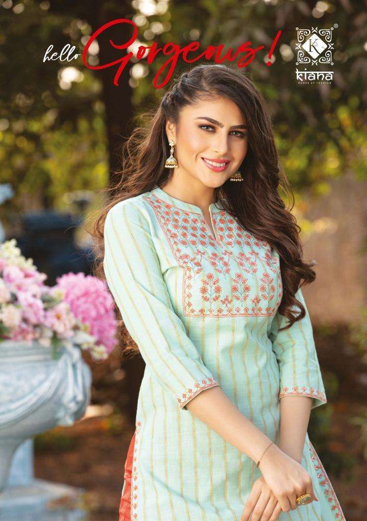 Kiana Hello Gorgeous Cotton Kurti With Pant Good Looking Collection