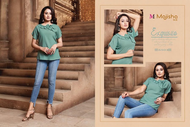 Majisha Nx Amara Vol-2 Butter Georgette Short Kurti Top