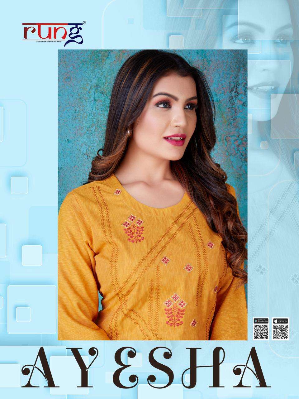 Ayesha By Rung Rayon Work Daily Wear Fancy Kurti