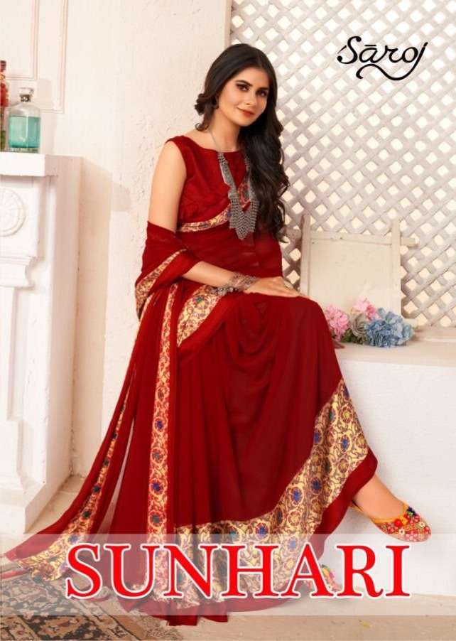 Saroj Sunhari 60 Gram Georgette Printed Sarees