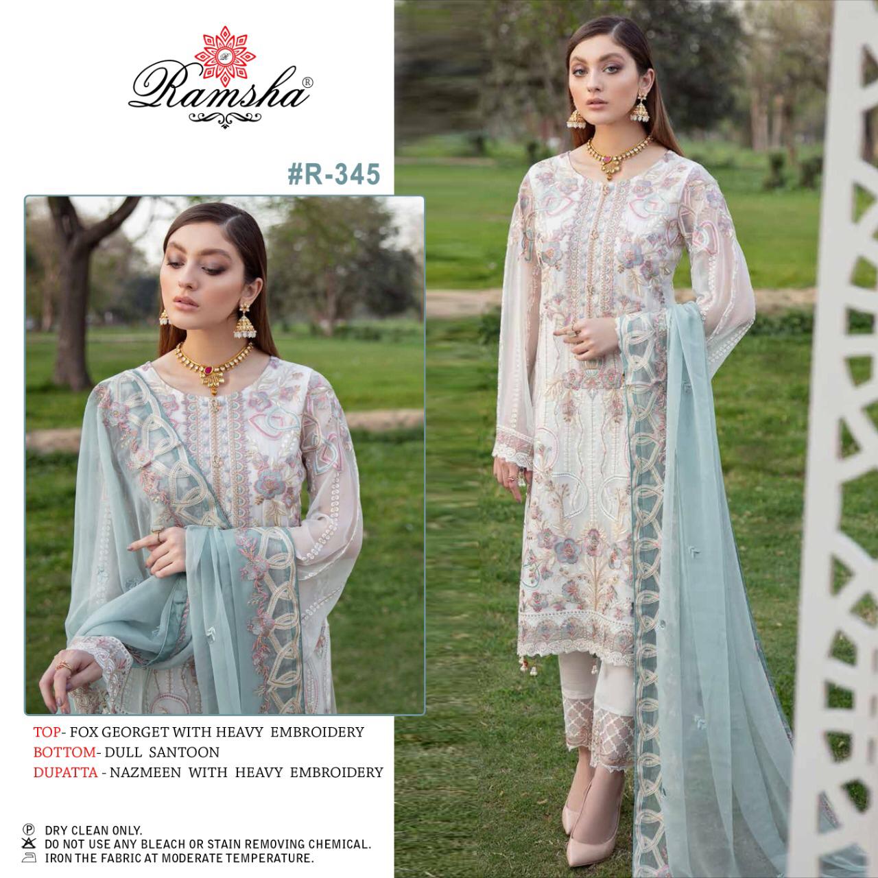 Ramsha Vol-20 R-343-r-346 Designer Georgette Suit