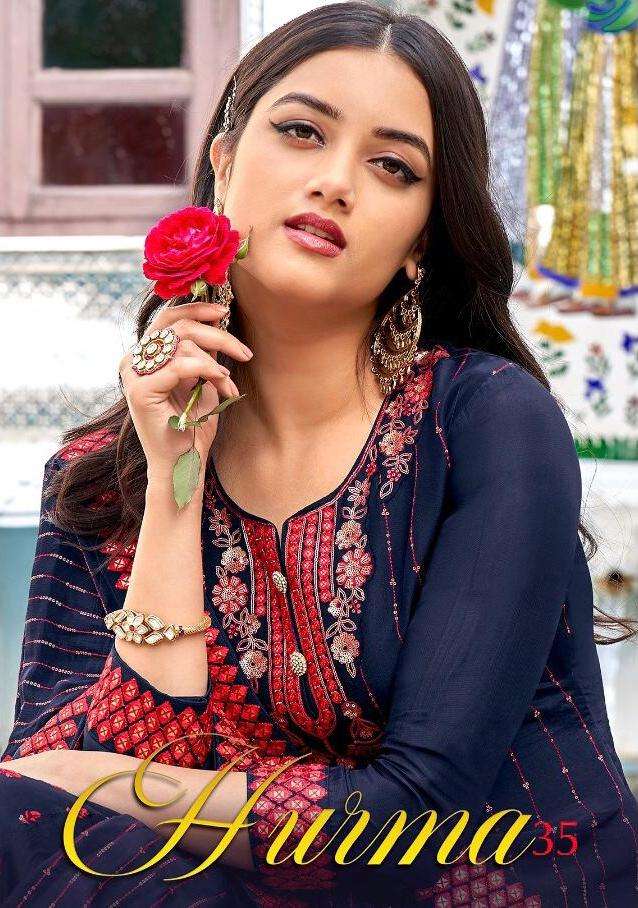 Eba Hurma Vol-35 Series 1314-1319 Georgette Embroidery Plazzo Suits