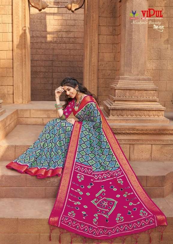 Vipul Kashmir Beauty Rang Raas Series 47403-47420 Silk Printed Saree