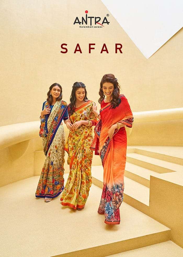 Safar By Antra Weightless Printed Elegant Look Classy Saree Wholesaler