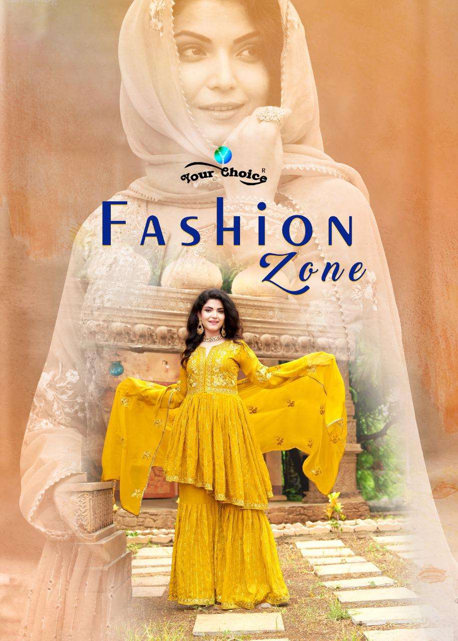 Your Choice Fashion Zone Series 3862-3866 Georgette Peplon Suit