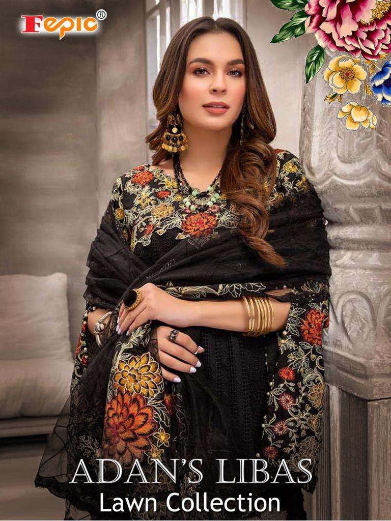 Fepic Adans Libas Lawn Series 5126-5128 Cotton Embroidery Suit