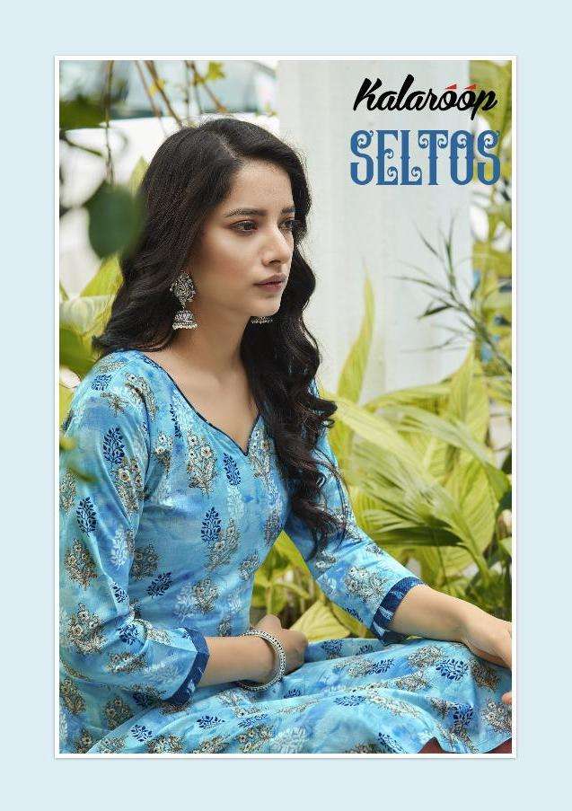 Kalaroop Seltos Series 12529-12534 Cotton Printed Regular Wear Kurti