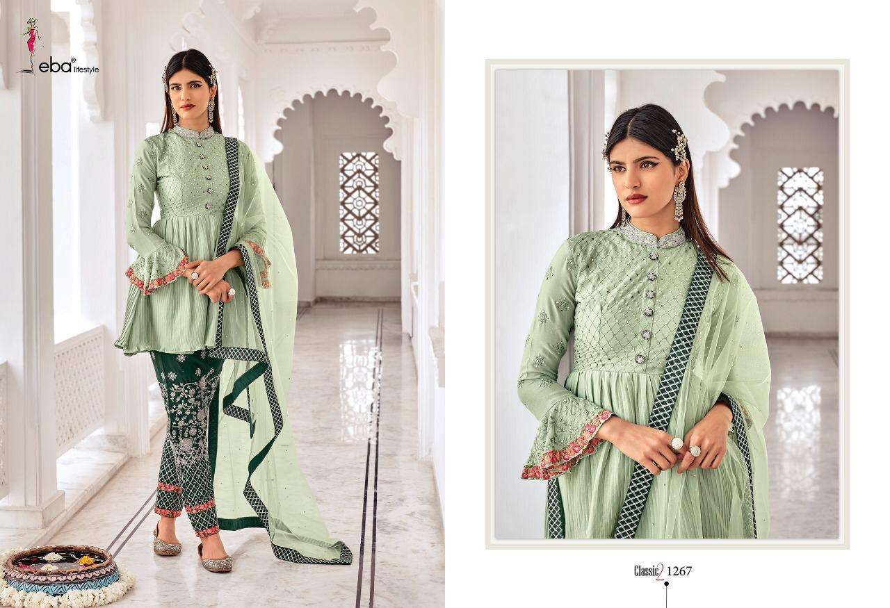 Eba Classic Vol-2 Series 1267-1270 Chinon Embroidery Salwar Kameez