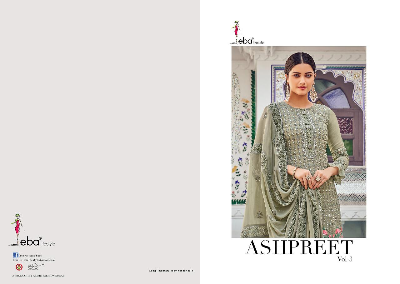 Eba Lifestyle Ashpreet Vol-3 Designer Faux Georgette Suit