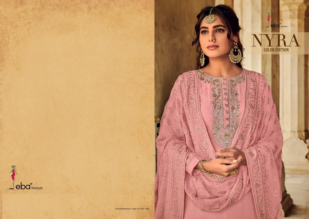 Eba Lifestyle Nyra Vol-1 Designer Viscose Silk Suit