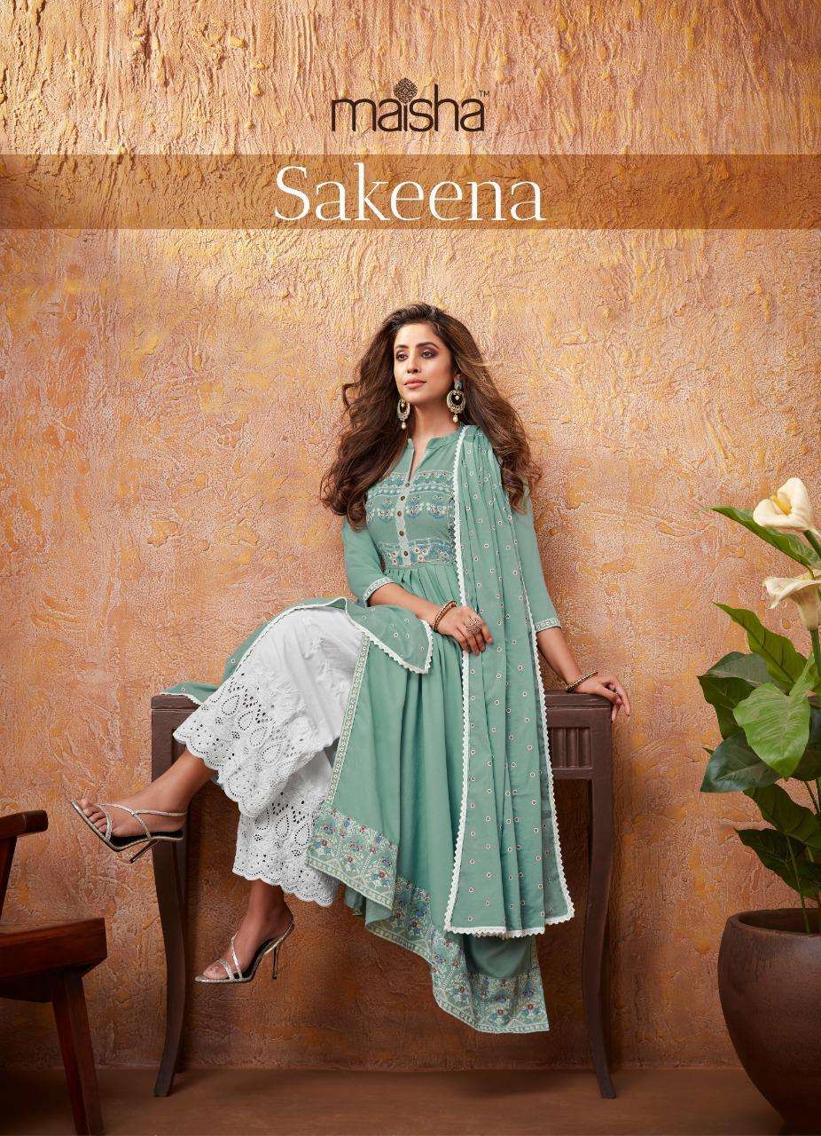 Sakina By Maskeenji Rayon Handwork Beautiful Readymade Suits