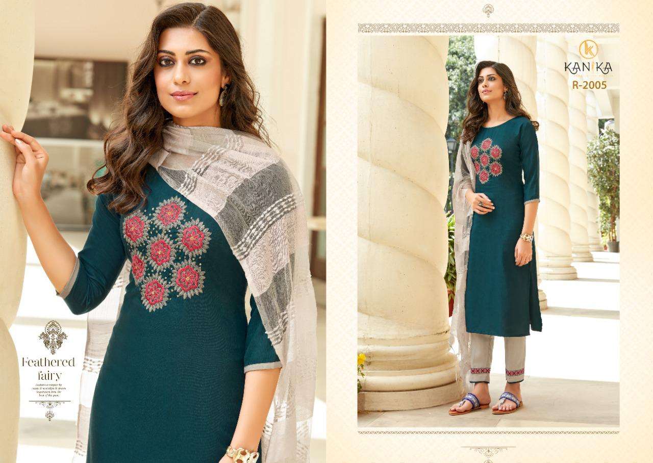 Poorvi Cindrella Vol-4 Series 4001-4006 Rayon Two Tone Kurti