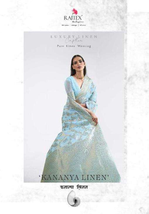 Kananya Linen By Rajtex 181001-181006 Series Linen Weaving Designer Saree