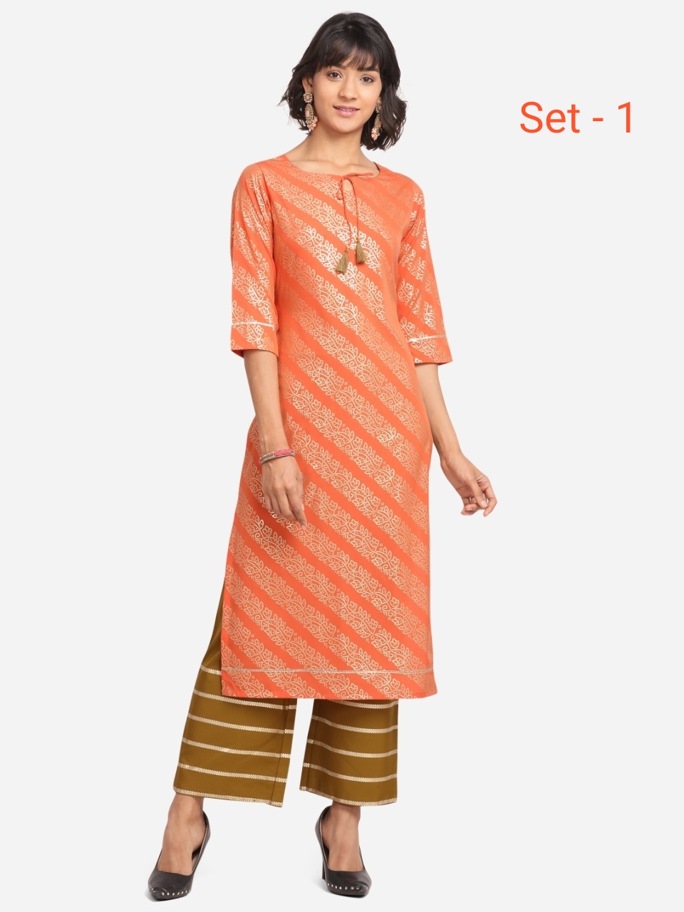 Bt-03 Designer Poly Crepe Kurti Combo