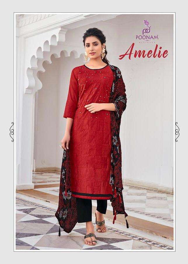 Amelie By Poonam Chanderi Handwork Readymade Salwar Kameez