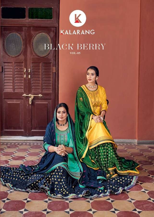 Kalarang Black Berry Vol 5 Jam Silk Cotton Designer Fancy Suits