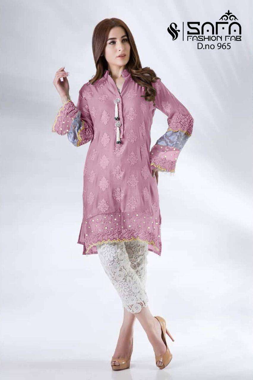 Safa Fashion 965 Designer Tunic With Pant Set Collection