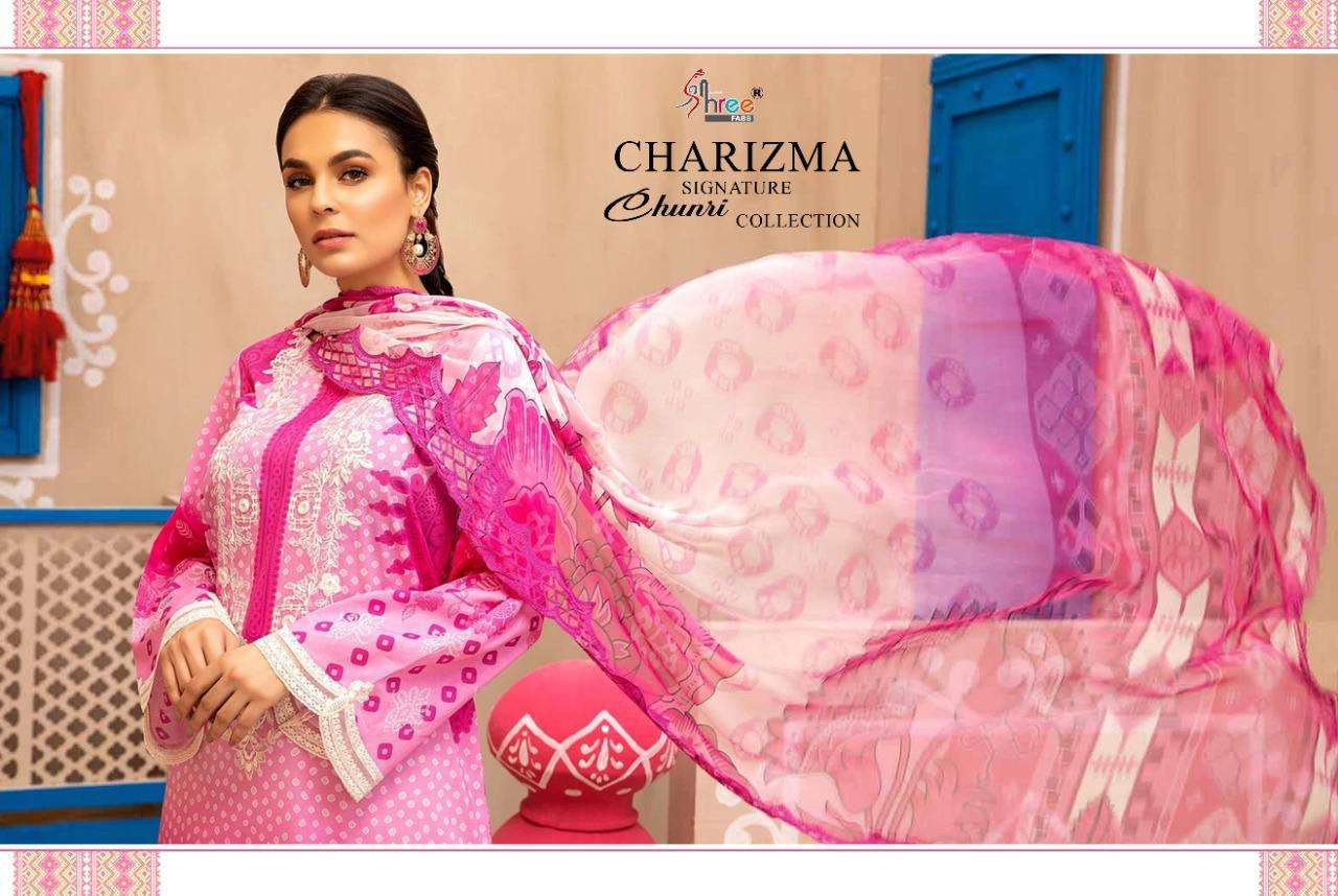 Shree Fabs Charizma Signature Chunri Collection Cotton Pakistani Suits Wholesaler