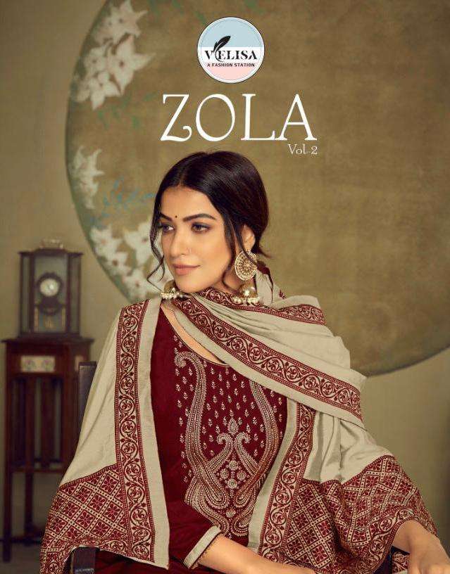 Velisa Zola Vol-2 Series 701-704 Silk Embroidery Salwar Kameez