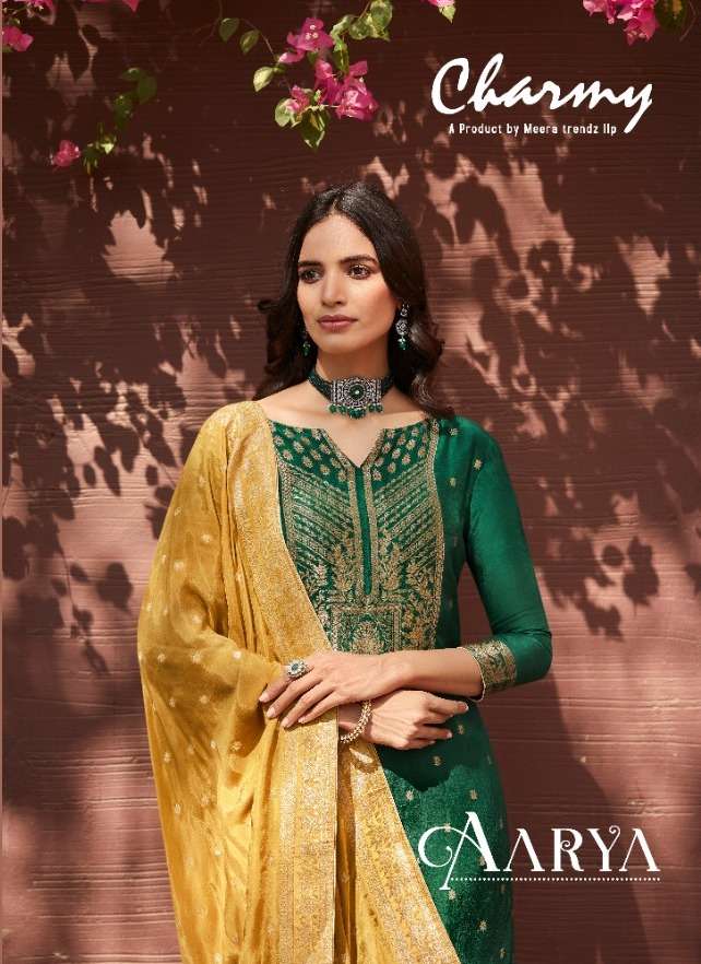 Meera Charmy Aarya Series 2811-2816 Zisa Silk Jacquard Suit