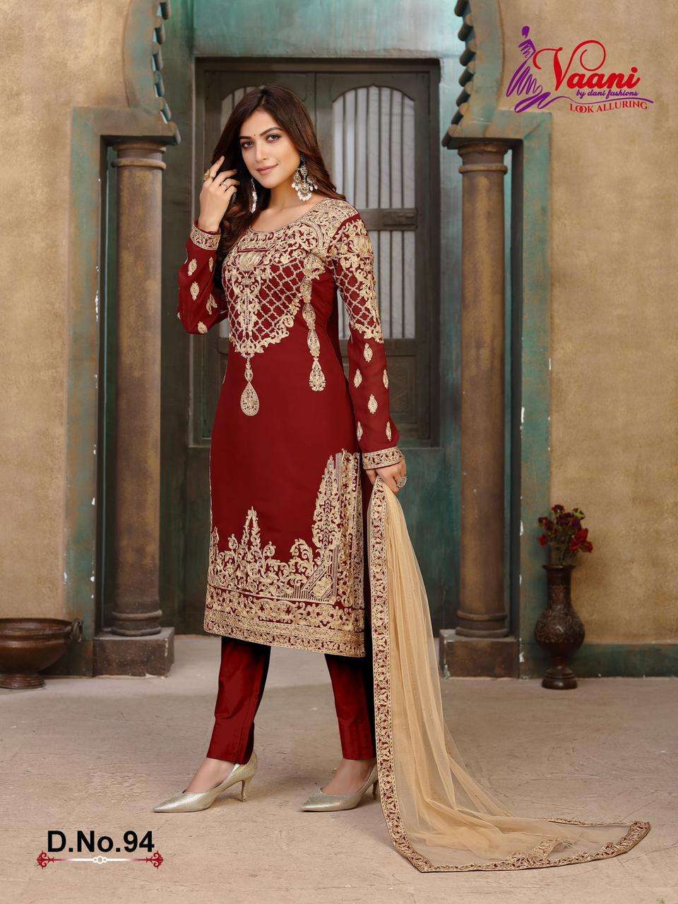 Dani Fashion Vaani Vol 9 Georgette Embroidery Elegant Salwar Kameez