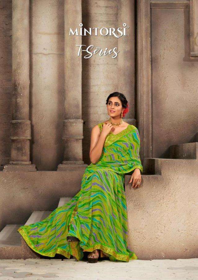 Mintorsi Present T Series Georgette Printed Designer Sarees