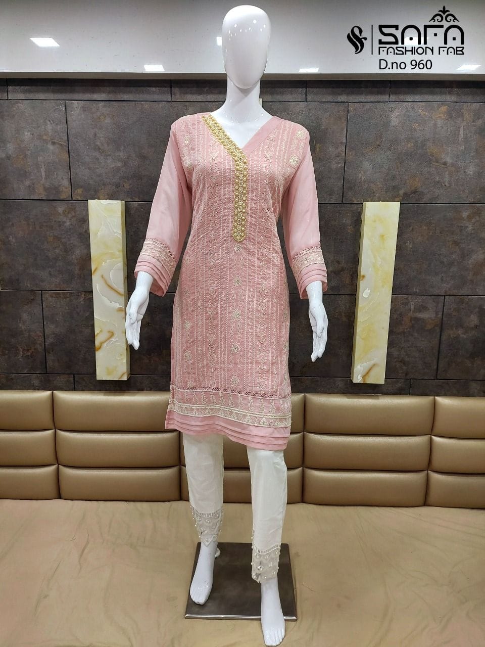 Safa Fashion Fab Sf 960 Designer Pure Georgette Tunic