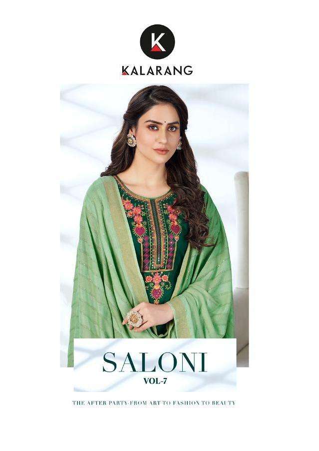 Kalarang Saloni Vol-7 Series 3111-3114 Jam Silk Cotton Suits